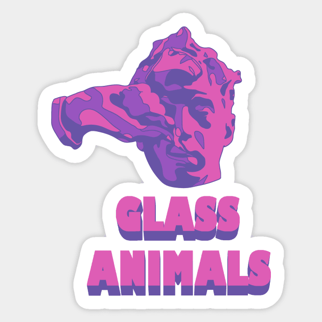 Glass Animals Purple Touch (Head and Logo) Sticker by SpareFilm